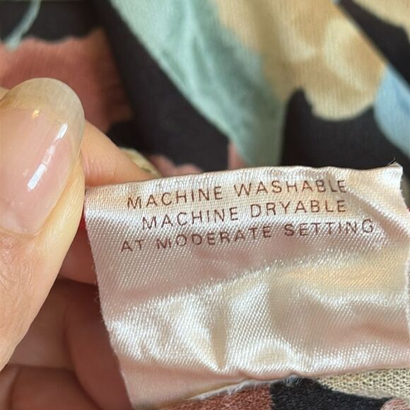 Vintage 70s The Branch Floral Knit Polyester Tunic Top with 3/4 Sleeves - Picture 9 of 9